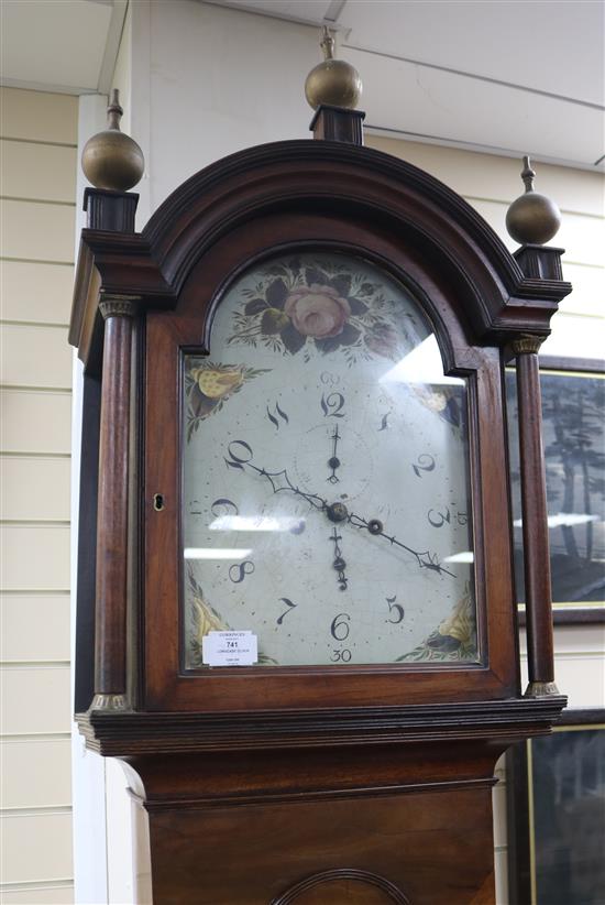 An early 19th century mahogany eight day longcase clock, by Robert Apps of Bath?, H.237cm